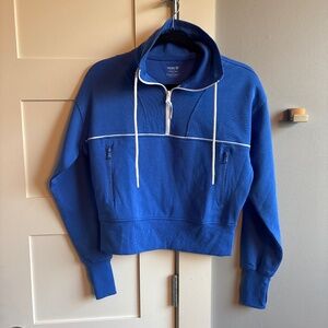 Old Navy women’s XS Dynamic Fleece Half-Zip Sweatshirt royal blue
